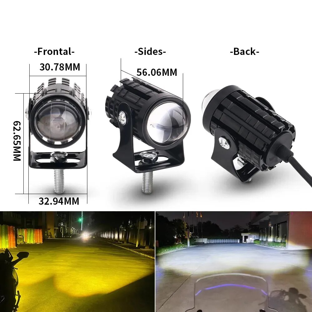 1/2 pçs universal motocicleta  - Universal Motorcycle Led Headlight Projector avaliação e preço