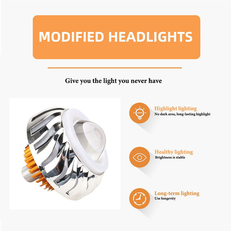1 unidade de farol de motocicl - Universal Motorcycle Led Headlight Projector avaliação e preço