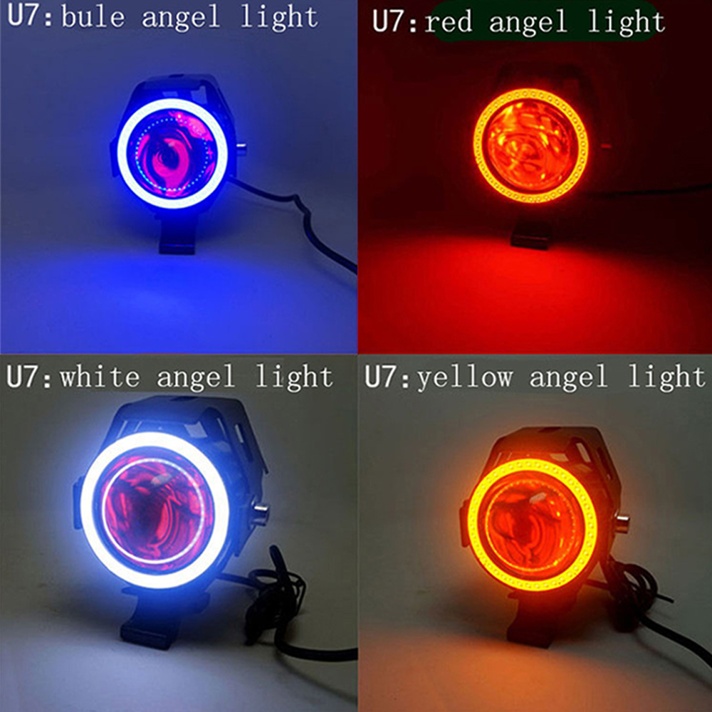 Faróis de motocicleta lâmpada  - Universal Motorcycle Led Headlight Projector avaliação e preço