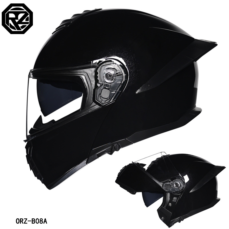 Capacete de Motocicleta ORZ co - Full Face Motorcycle Helmet With Bluetooth avaliação e preço