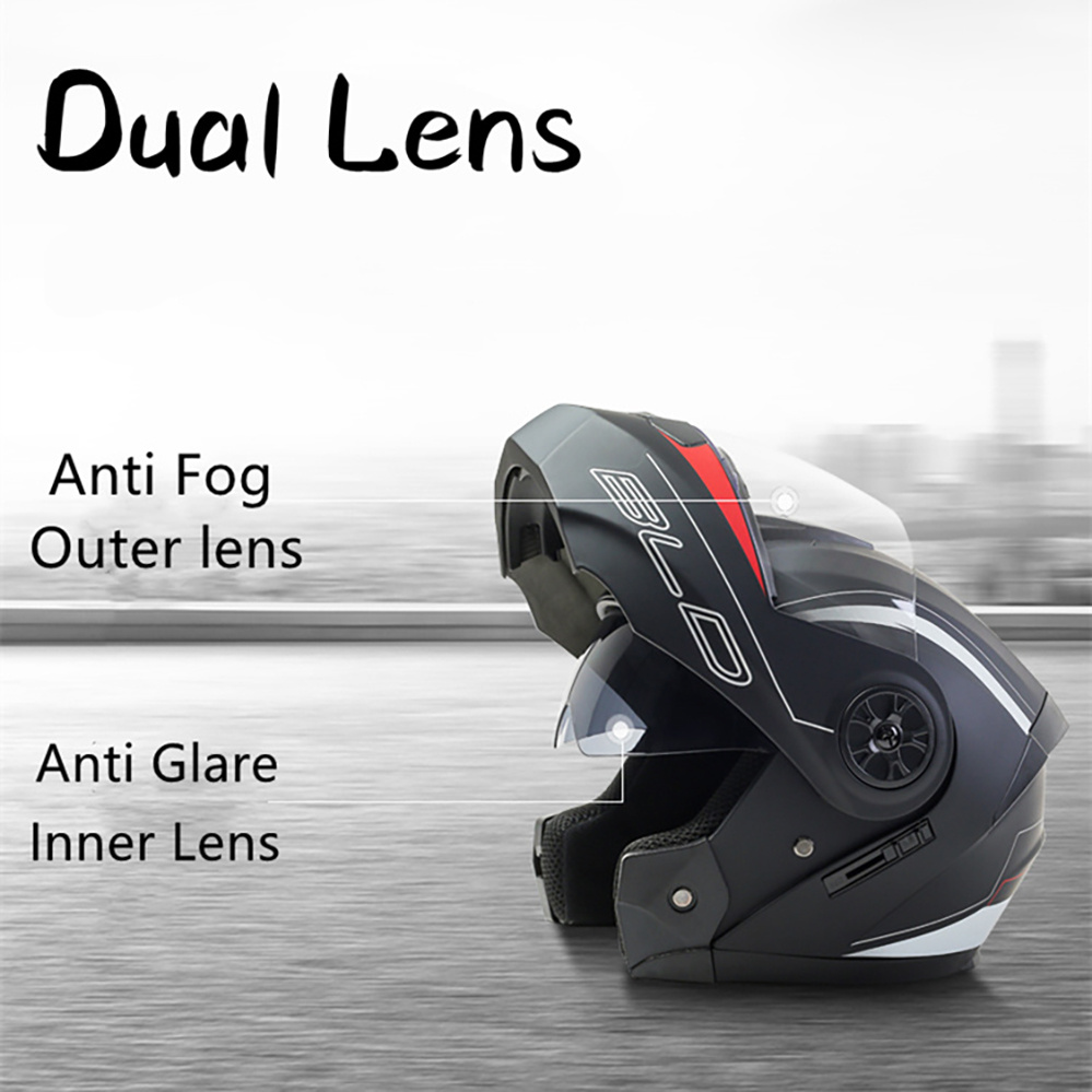 Lente dupla modular capacete d - Full Face Motorcycle Helmet With Bluetooth avaliação e preço