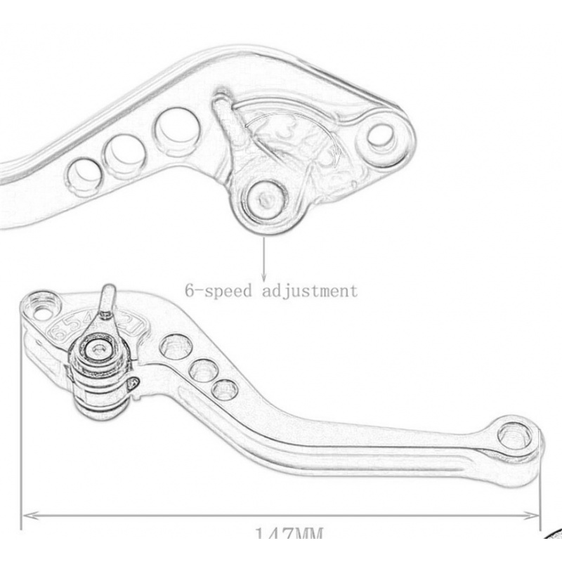 Manete de freio e embreagem cu - Cnc Aluminum Adjustable Brake Clutch Levers avaliação e preço