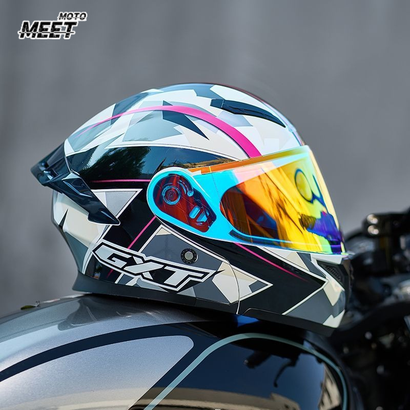 Capacetes integrais aprovados  - Full Face Motorcycle Helmet With Bluetooth avaliação e preço