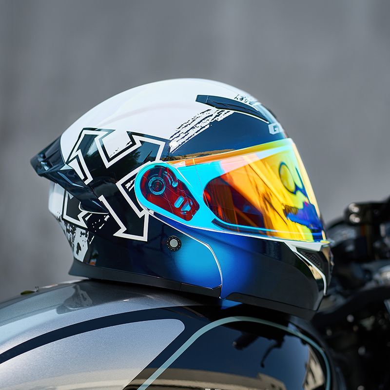 Capacetes integrais aprovados  - Full Face Motorcycle Helmet With Bluetooth avaliação e preço