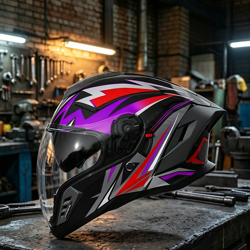 Capacete de Moto Quatro Estaçõ - Full Face Motorcycle Helmet With Bluetooth avaliação e preço