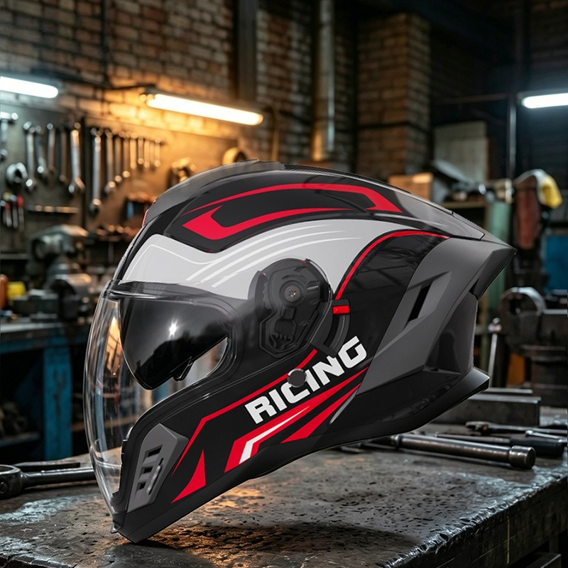 Capacete de Moto Quatro Estaçõ - Full Face Motorcycle Helmet With Bluetooth avaliação e preço