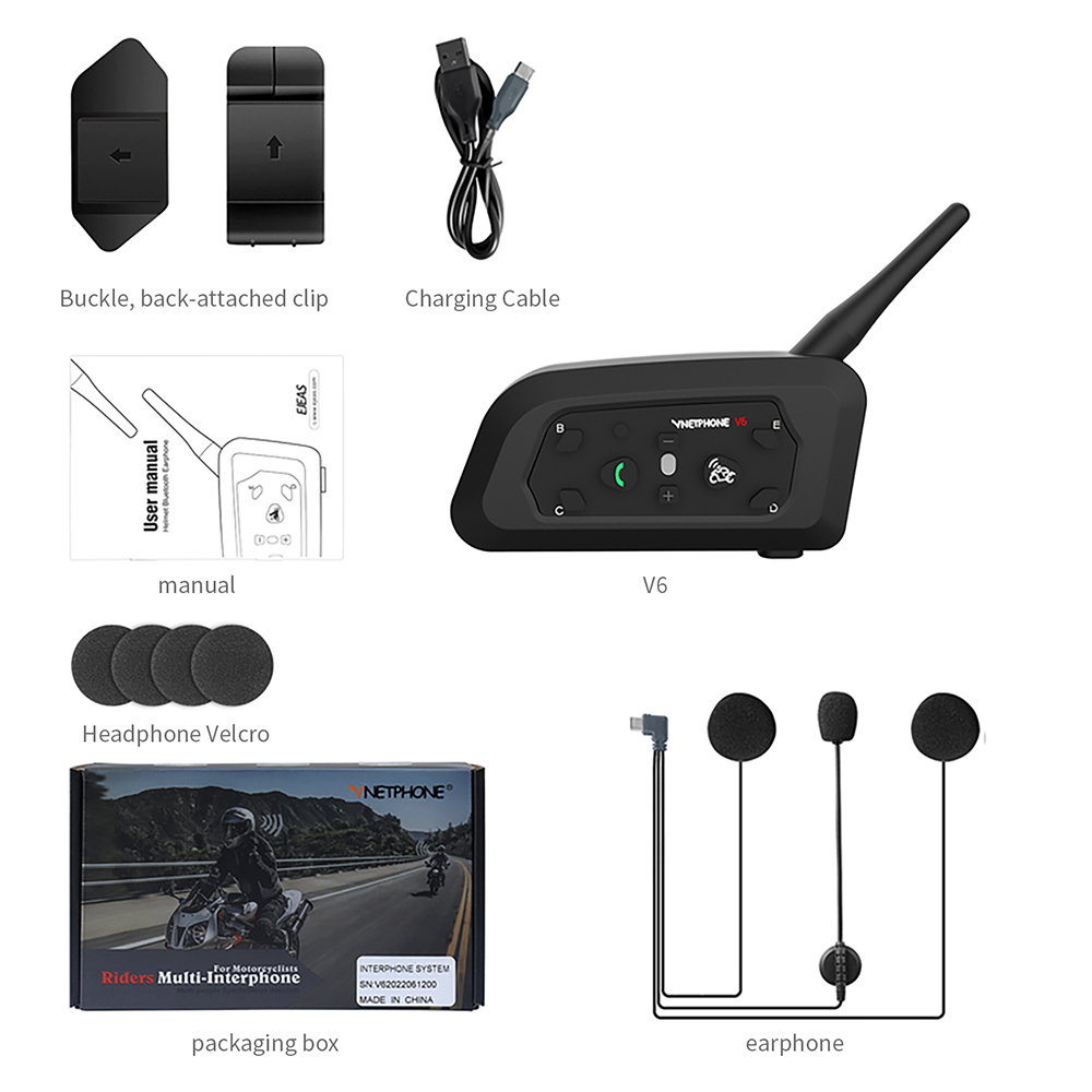 Novo EJEAS V6 Pro Intercomunic - Motorcycle Helmets avaliação e preço