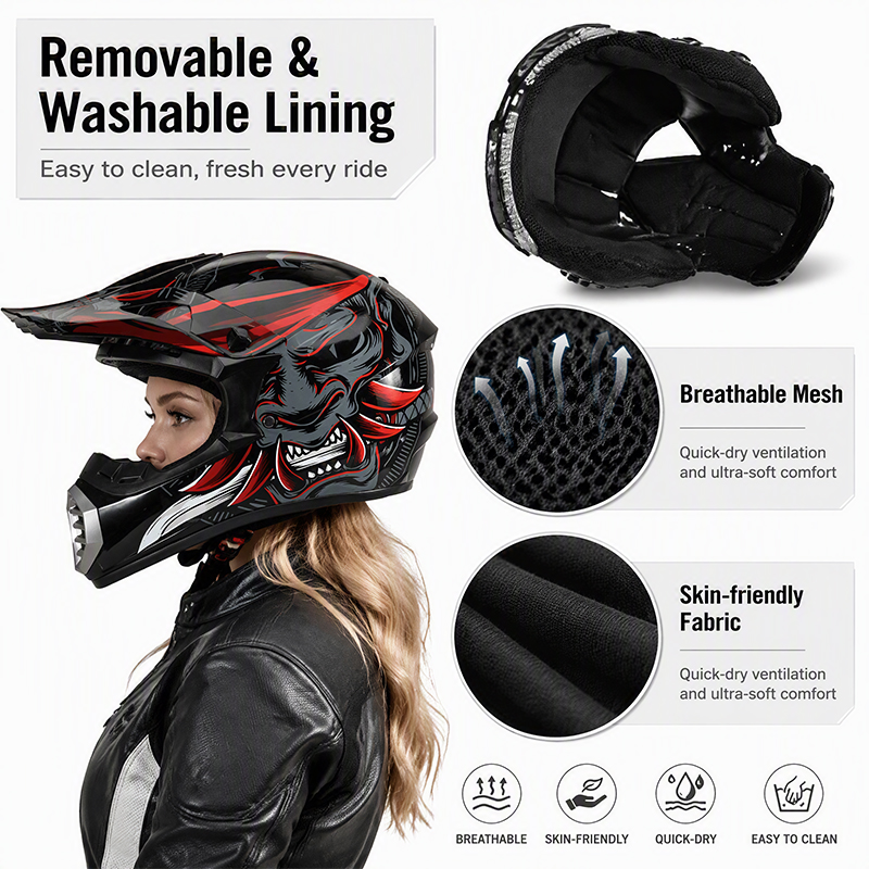 Conjunto de Capacete de Motocr - Off Road Motocross Helmet Goggles Set avaliação e preço